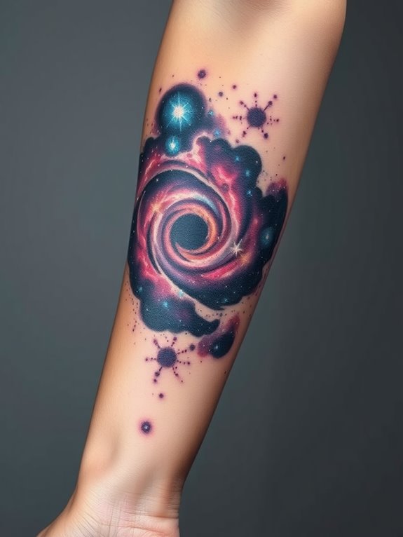 celestial tattoos on forearm