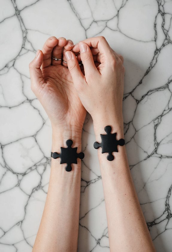 connecting puzzle pieces together