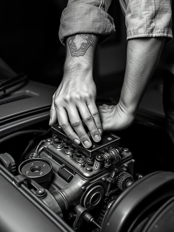 father son engine tattoo