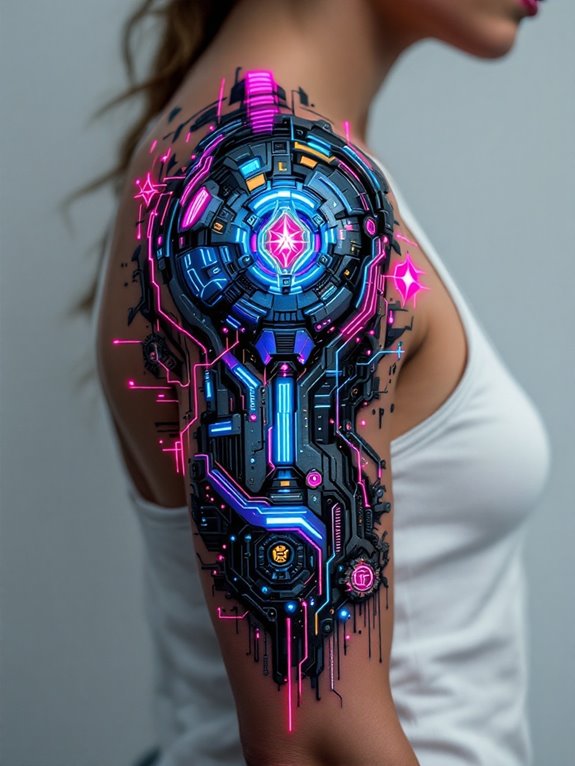 futuristic augmented armored cybernetic