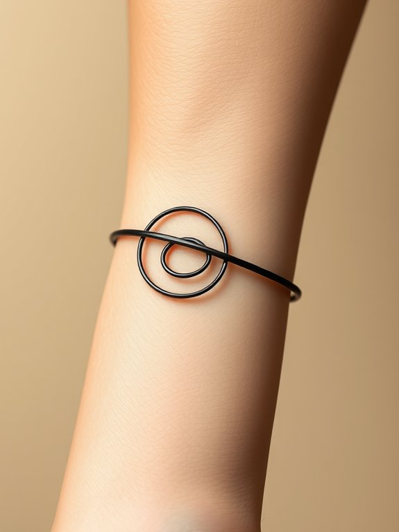 guitar string wrist tattoo