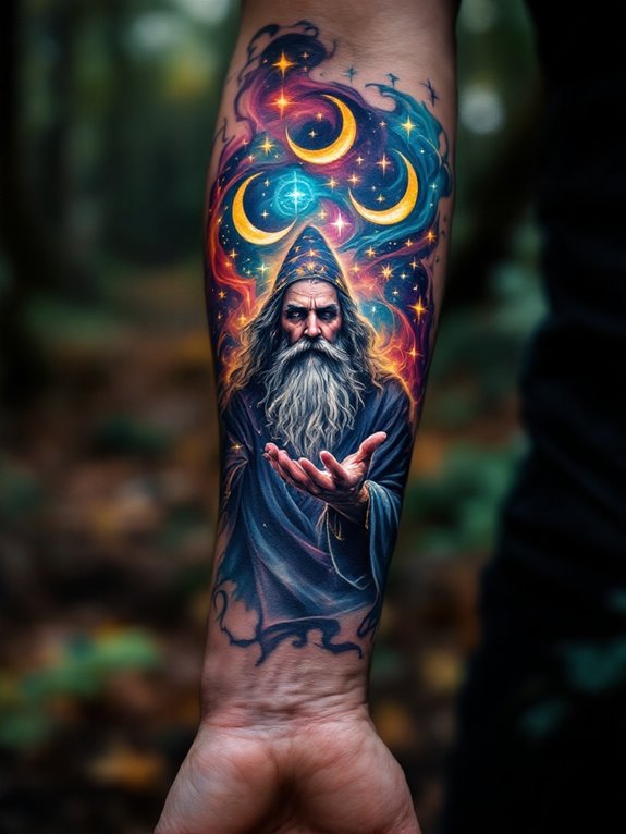 magical forearm tattoo designs