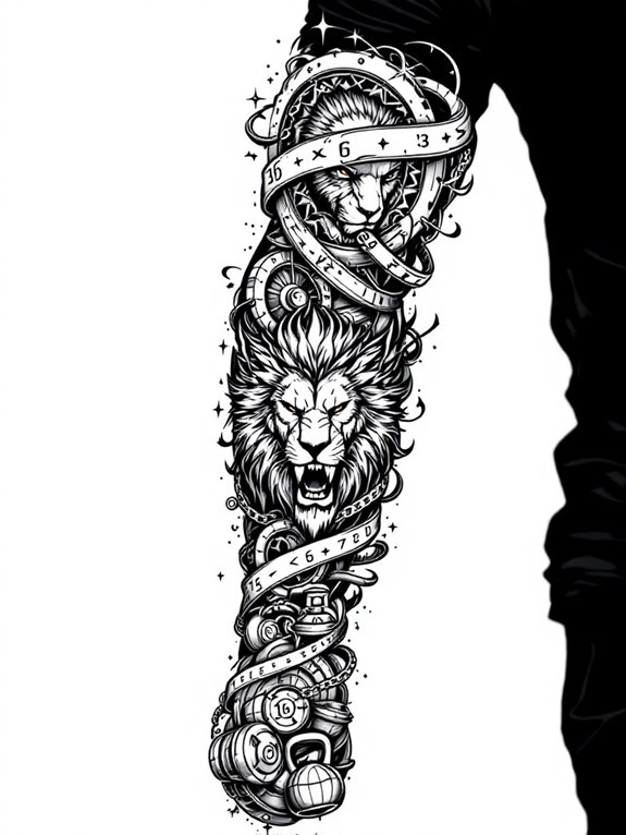 muscular forearm fitness tattoo