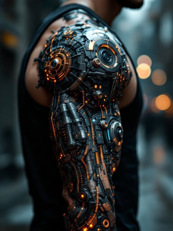 robotic cyberpunk arm artwork