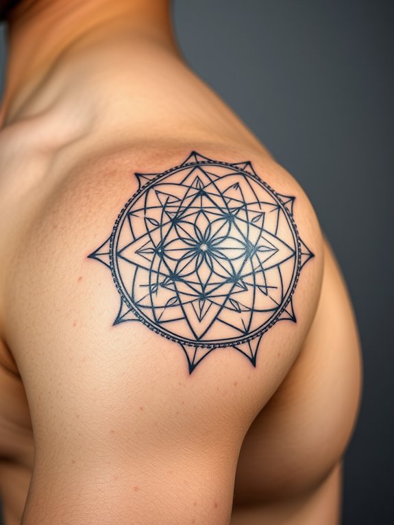 sacred geometry shoulder designs