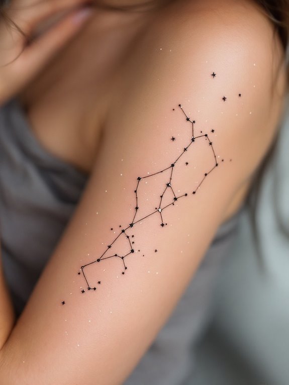 star map tattoo placement