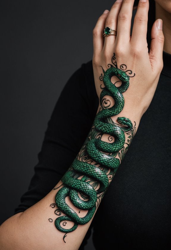 tattoo with snake design