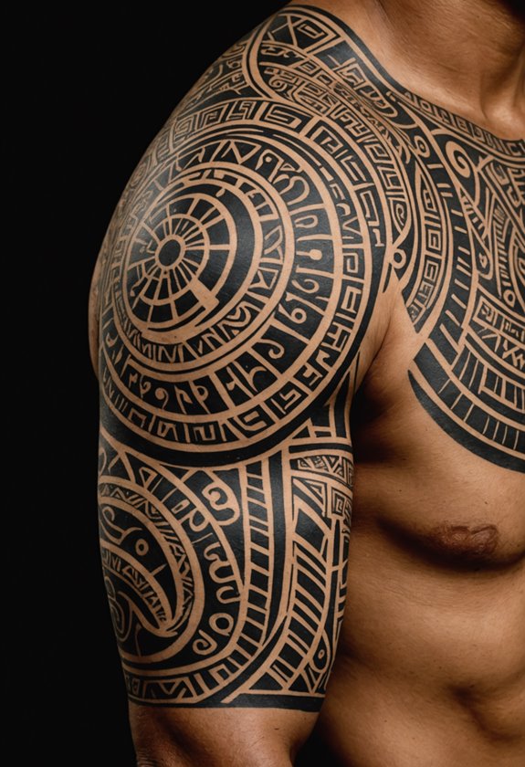 tribal shoulder tattoo design