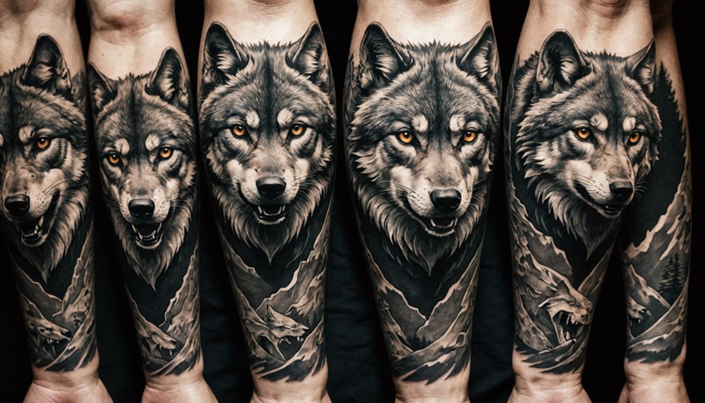 wolves in tribal art